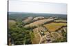 Aerial View of Farm Fields and Trees in Mid-West Missouri Early Morning-Steve Collender-Stretched Canvas