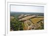 Aerial View of Farm Fields and Trees in Mid-West Missouri Early Morning-Steve Collender-Framed Photographic Print