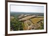 Aerial View of Farm Fields and Trees in Mid-West Missouri Early Morning-Steve Collender-Framed Photographic Print