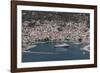 Aerial View of Ferry in Harbour, Skopelos, Sporades, Greek Islands, Greece, Europe-Rolf Richardson-Framed Photographic Print