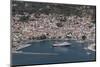 Aerial View of Ferry in Harbour, Skopelos, Sporades, Greek Islands, Greece, Europe-Rolf Richardson-Mounted Photographic Print