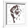 Aerial View of Fist Symbol Drawn out of People Protesting-Arthimedes-Framed Art Print