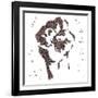 Aerial View of Fist Symbol Drawn out of People Protesting-Arthimedes-Framed Art Print