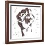 Aerial View of Fist Symbol Drawn out of People Protesting-Arthimedes-Framed Art Print