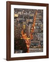 Aerial view of Flatiron Building, NYC-Michel Setboun-Framed Art Print