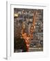 Aerial view of Flatiron Building, NYC-Michel Setboun-Framed Art Print