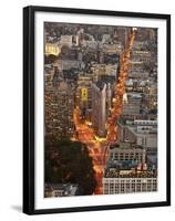 Aerial view of Flatiron Building, NYC-Michel Setboun-Framed Art Print