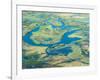 Aerial View of Floodplains, Water Channels, and Islands, Zambezi and Chobe Rivers, Namibia-Kim Walker-Framed Photographic Print