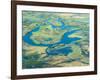 Aerial View of Floodplains, Water Channels, and Islands, Zambezi and Chobe Rivers, Namibia-Kim Walker-Framed Photographic Print