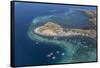 Aerial view of Flores Island from a commercial flight, Flores Sea, Indonesia, Southeast Asia, Asia-Michael Nolan-Framed Stretched Canvas