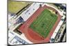 Aerial view of football field and track, City Of Los Angeles, Los Angeles County, California, USA-Panoramic Images-Mounted Photographic Print