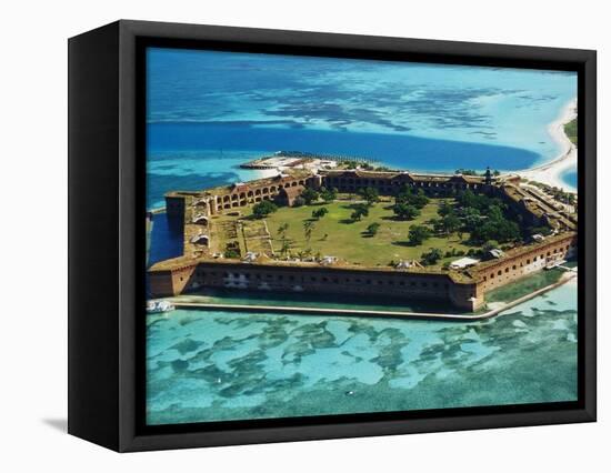 Aerial View of Fort Jefferson-Bob Krist-Framed Stretched Canvas