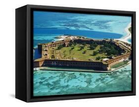 Aerial View of Fort Jefferson-Bob Krist-Framed Stretched Canvas