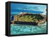 Aerial View of Fort Jefferson-Bob Krist-Framed Stretched Canvas