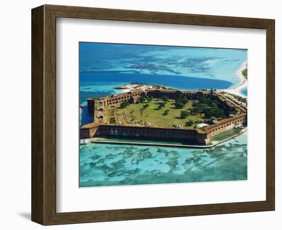 Aerial View of Fort Jefferson-Bob Krist-Framed Photographic Print