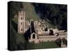 Aerial View of Fountains Abbey, Unesco World Heritage Site, Yorkshire, England-Adam Woolfitt-Stretched Canvas