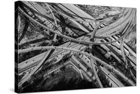 Aerial view of freeway interchange, City Of Los Angeles, Los Angeles County, California, USA-Panoramic Images-Stretched Canvas