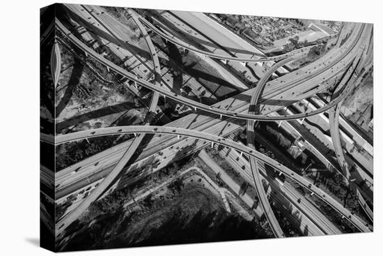Aerial view of freeway interchange, City Of Los Angeles, Los Angeles County, California, USA-Panoramic Images-Stretched Canvas