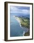 Aerial View of Freshwater Bay Looking to the Needles, Isle of Wight, England, UK, Europe-Peter Barritt-Framed Photographic Print