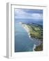 Aerial View of Freshwater Bay Looking to the Needles, Isle of Wight, England, UK, Europe-Peter Barritt-Framed Photographic Print