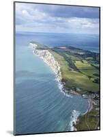 Aerial View of Freshwater Bay Looking to the Needles, Isle of Wight, England, UK, Europe-Peter Barritt-Mounted Photographic Print