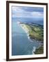 Aerial View of Freshwater Bay Looking to the Needles, Isle of Wight, England, UK, Europe-Peter Barritt-Framed Photographic Print