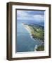 Aerial View of Freshwater Bay Looking to the Needles, Isle of Wight, England, UK, Europe-Peter Barritt-Framed Photographic Print