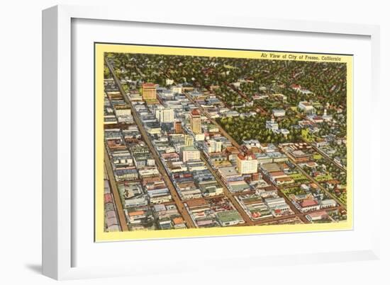 Aerial View of Fresno, California-null-Framed Art Print