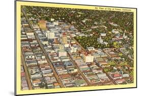 Aerial View of Fresno, California-null-Mounted Art Print