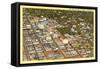 Aerial View of Fresno, California-null-Framed Stretched Canvas