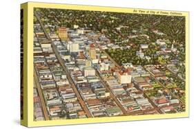 Aerial View of Fresno, California-null-Stretched Canvas