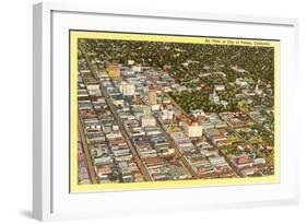 Aerial View of Fresno, California-null-Framed Art Print