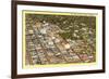 Aerial View of Fresno, California-null-Framed Premium Giclee Print