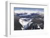 Aerial view of frozen Garibaldi Lake and lava barrier in the foreground.-Kristin Piljay-Framed Photographic Print