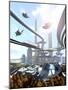 Aerial View of Futuristic City-denisgo-Mounted Art Print