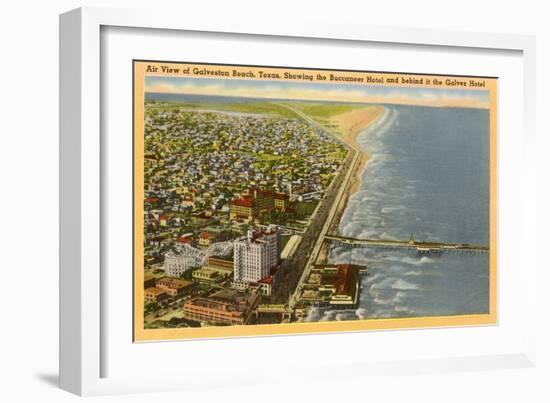 Aerial View of Galveston, Texas-null-Framed Art Print