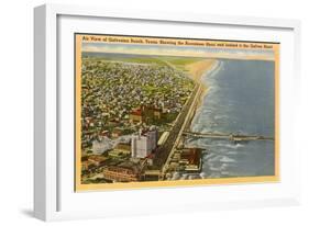 Aerial View of Galveston, Texas-null-Framed Art Print