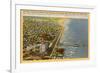 Aerial View of Galveston, Texas-null-Framed Premium Giclee Print