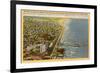 Aerial View of Galveston, Texas-null-Framed Premium Giclee Print