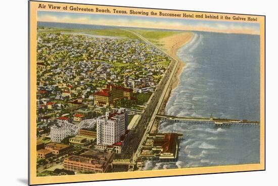 Aerial View of Galveston, Texas-null-Mounted Premium Giclee Print