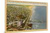 Aerial View of Galveston, Texas-null-Mounted Premium Giclee Print