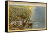 Aerial View of Galveston, Texas-null-Framed Stretched Canvas