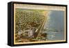 Aerial View of Galveston, Texas-null-Framed Stretched Canvas