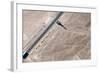 Aerial View of Geoglyphs near Nazca - Nazca Lines, Peru. in the Center, Tree Figure is Present, on-Matyas Rehak-Framed Photographic Print