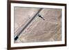 Aerial View of Geoglyphs near Nazca - Nazca Lines, Peru. in the Center, Tree Figure is Present, on-Matyas Rehak-Framed Photographic Print