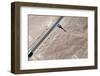 Aerial View of Geoglyphs near Nazca - Nazca Lines, Peru. in the Center, Tree Figure is Present, on-Matyas Rehak-Framed Photographic Print