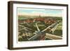 Aerial View of Georgia Tech, Atlanta-null-Framed Art Print