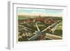 Aerial View of Georgia Tech, Atlanta-null-Framed Art Print