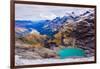 Aerial View of Glacier Lakes on Fox Glacier, South Island, New Zealand, Pacific-Laura Grier-Framed Photographic Print