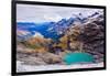 Aerial View of Glacier Lakes on Fox Glacier, South Island, New Zealand, Pacific-Laura Grier-Framed Photographic Print